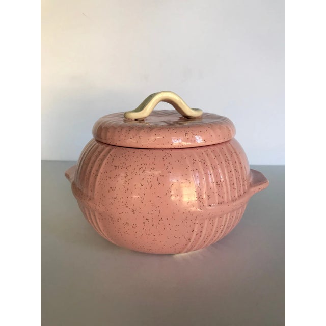 American Mid 20th CenturyRetro Ceramic Pink Hoenig Bowl With Lid For Sale - Image 3 of 7
