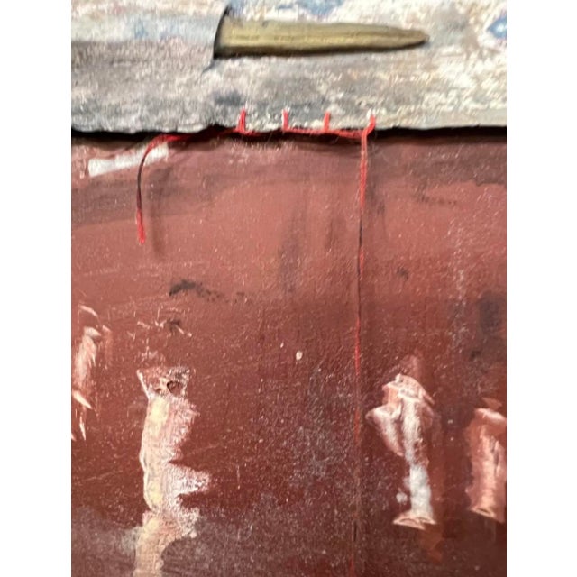 Mixed Media Mid Century Modern Abstract Art on Canvas by Craig McCord For Sale - Image 11 of 11