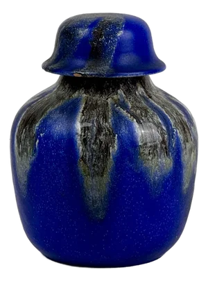 Mid 20th Century Italian Alvino Bagni for Raymor Ginger Jar in Egyptian Blue