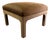 Vintage Sculptural Arched Leg Brown Velvet Ottoman - Mid-Century Modern Stool For Sale