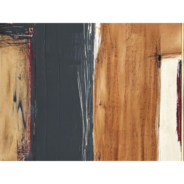 Black “Romantic” Abstract Art in 1800's Antique Frame, Transitional Living Room Art by JTS For Sale - Image 8 of 11