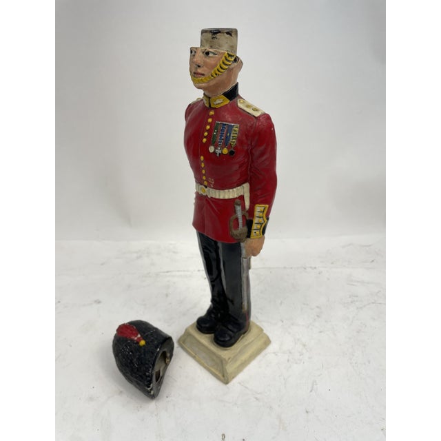 English Royal Guards Ceramic Bottle, 1970s For Sale - Image 6 of 15