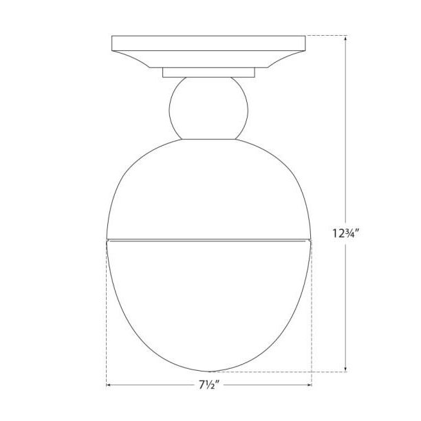 Modern Thomas O'Brien for Visual Comfort Signature Clark Flush Mount in Bronze with White Glass For Sale - Image 3 of 3