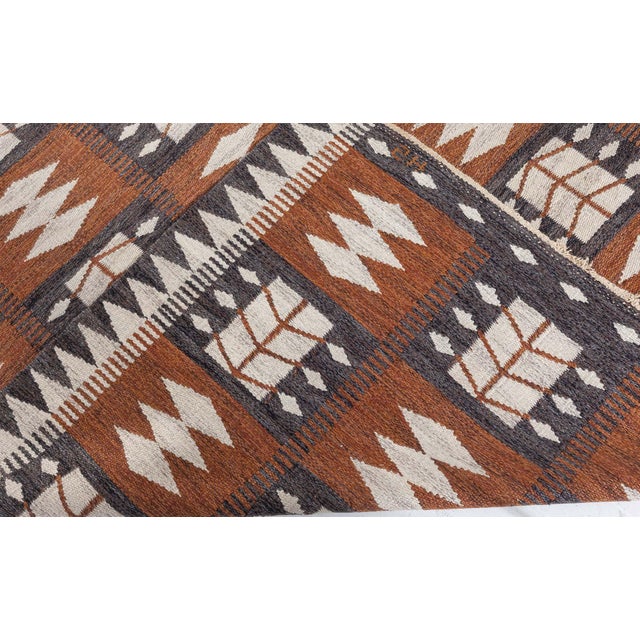Doris Leslie Blau Vintage Swedish Flat Woven Rug by Berit Koenig For Sale - Image 9 of 9