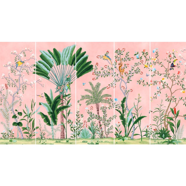Amazonia wallpaper-Tropical jungle wallpaper Unframed panel Size: W36" x H100" / panel Handicrafts: prints wallpaper, fine...