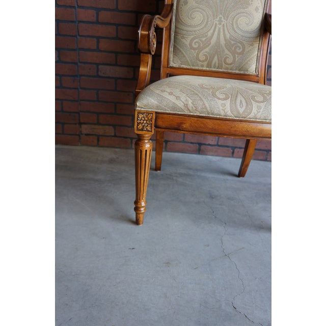 2000 - 2009 Ethan Allen Townhouse Addison Dining Arm Chairs ~ a Pair For Sale - Image 5 of 9