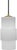 Contemporary Mimo Cylinder Pendant in White With Brass For Sale - Image 3 of 3