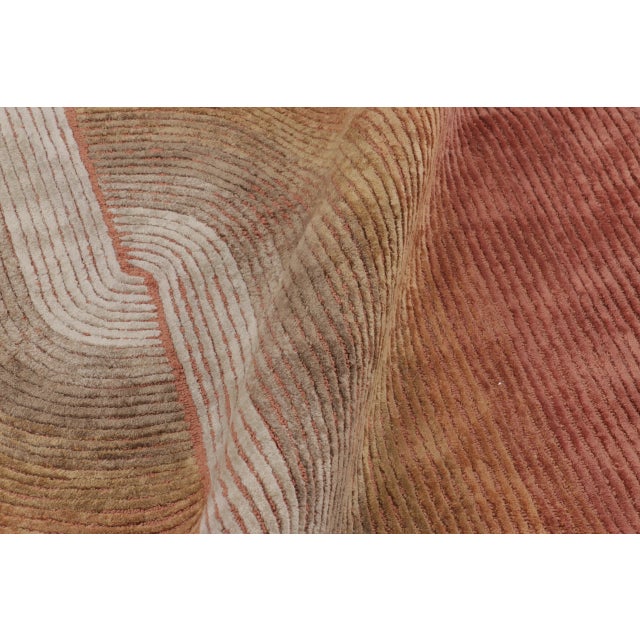 Textile Rug & Kilim’s Modern Circle Rug with Bold Multicolor Geometric Patterns For Sale - Image 7 of 10