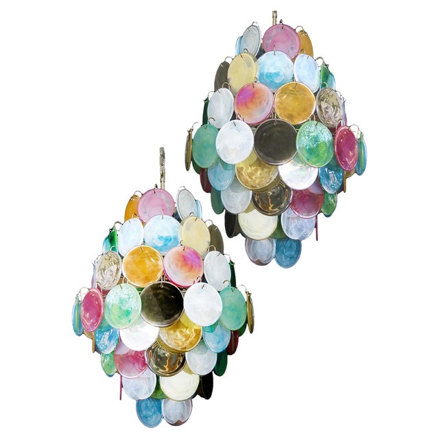 Vintage Italian Murano Chandeliers, 2000s, Set of 2 For Sale