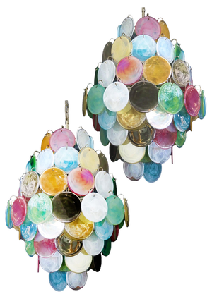 Vintage Italian Murano Chandeliers, 2000s, Set of 2