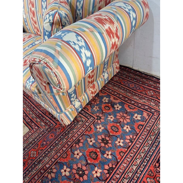 Textile A Vintage Camel Back Sofa by Baker Furniture in Southwest Print For Sale - Image 7 of 9