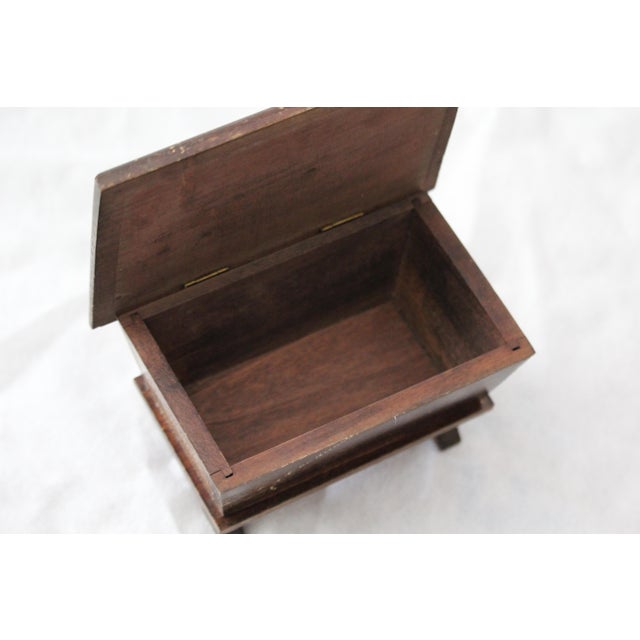 1970s Edelweiss Decor Wood Jewelry Box, 1970s For Sale - Image 5 of 17