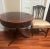 Transitional Baker Inlaid Pedestal Round Drum Table Mahogany Vintage For Sale - Image 3 of 5