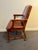 Transitional Vintage Fairfield Chair Company Phillips Leather Arm Chair on Casters For Sale - Image 3 of 12