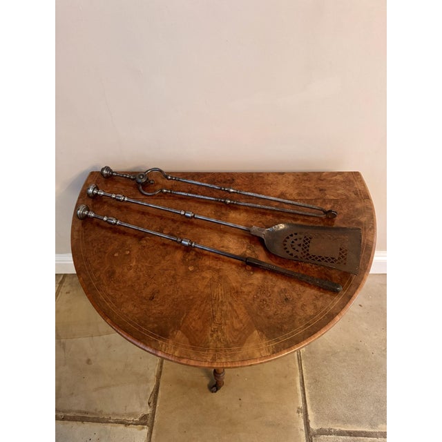 19th Century Antique 19th Century Steel Fire Irons, 1880, Set of 3 For Sale - Image 5 of 6