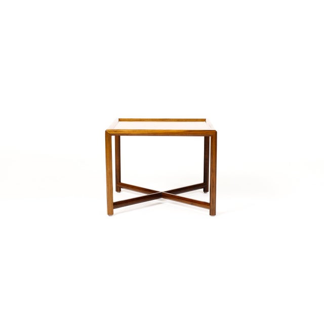 Dunbar Berne 1960s Danish Modern Mid Century Square Walnut Janus Side Table — Edward Wormley for Dunbar For Sale - Image 4 of 8