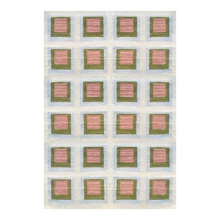 Color Study Handwoven Wool Flatweave SAMPLE Rug - Palm Springs For Sale