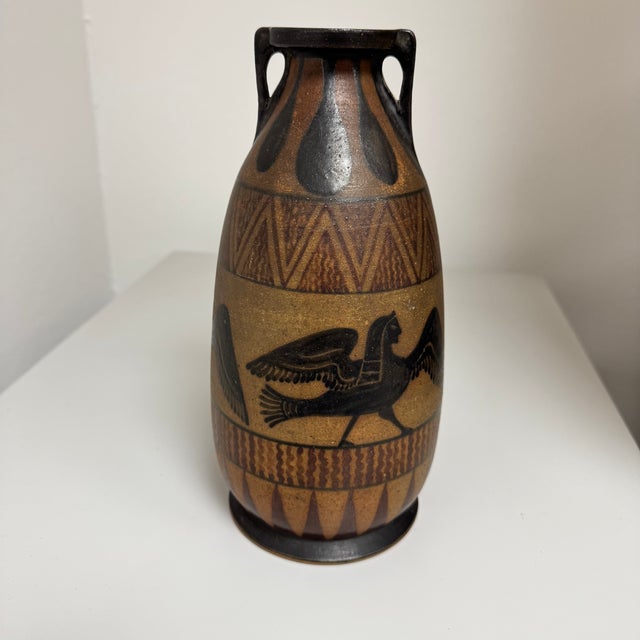 Greek-Style Vase in Glazed Stoneware by Étienne Vilotte, France, 1925 For Sale - Image 10 of 18
