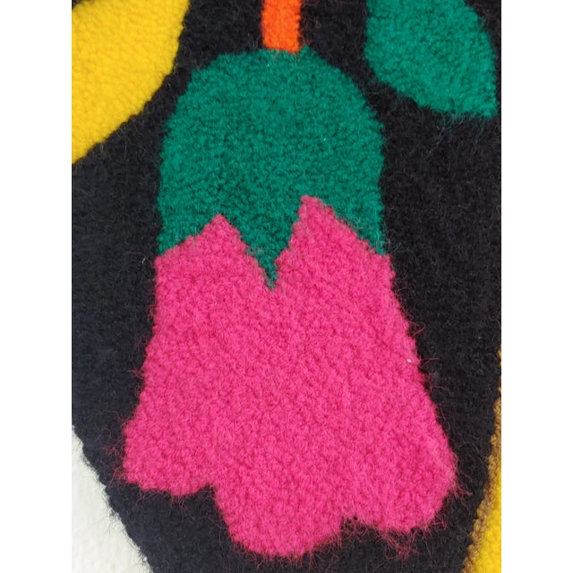 Vintage Venezuela Hooked Wool Parrots Hanging Wall Art For Sale - Image 4 of 5