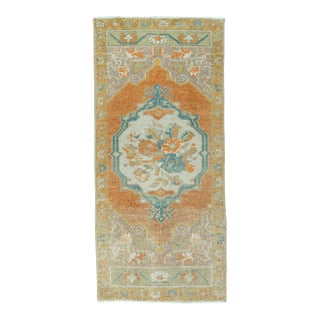 Turkish Mini Rug Oriental Hand Knotted Vintage Rug 1'7" x 3'4" #20743 For Sale