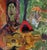 Wonderful abstract expressionist painting of guitarist painted by Norman Rubington (American, 1921 - 1991) while in Rome,...