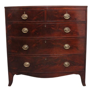 Antique Mahogany Bowfront Chest, 1810 For Sale