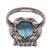 Aquamarine & Diamond Cocktail Ring Platinum For Sale In Tampa - Image 6 of 7