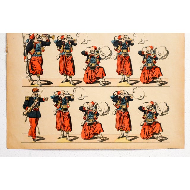 French 1880s - 1890s French Military Print - Imagerie d'Épinal #114 - Zouaves For Sale - Image 3 of 4