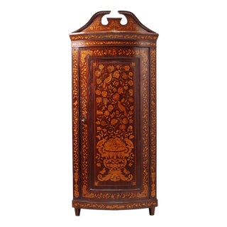 Dutch Mahogany Corner Cabinet For Sale