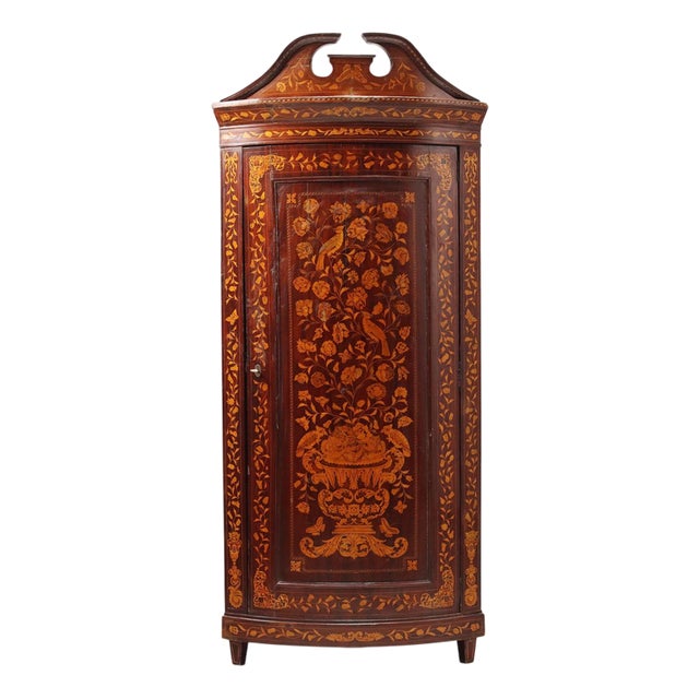 Dutch Mahogany Corner Cabinet For Sale