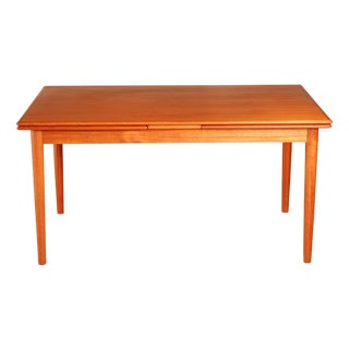 Large Mid-Century Danish Extendable Teak Dining Table from AM Mobler, 1960s For Sale