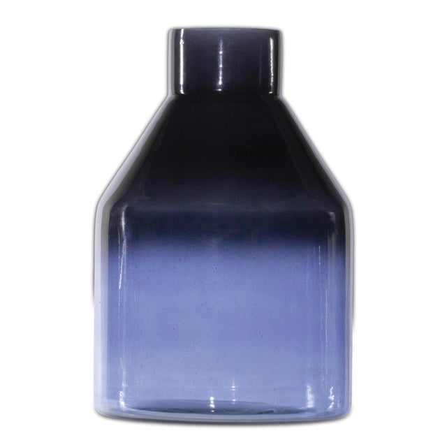 Add a touch of serene coastal charm to your home with this Blue Soda Lime Glass Bottle Vase. Standing 7 inches tall, its...