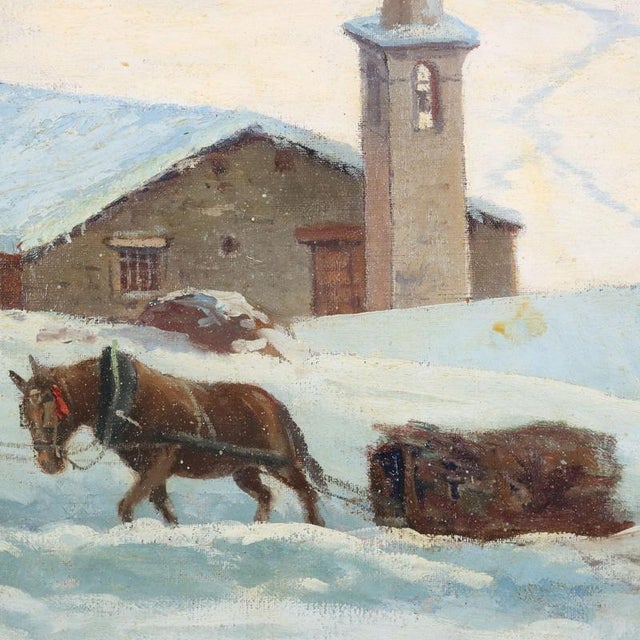 Leonardo Wheel, Landscape Composition, Oil on Canvas For Sale - Image 5 of 13