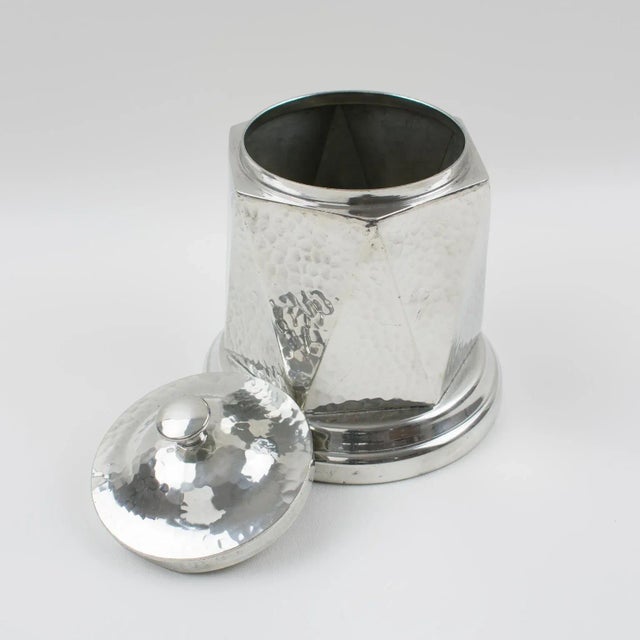English Art Deco Pewter Tea Caddy Box For Sale In Atlanta - Image 6 of 9