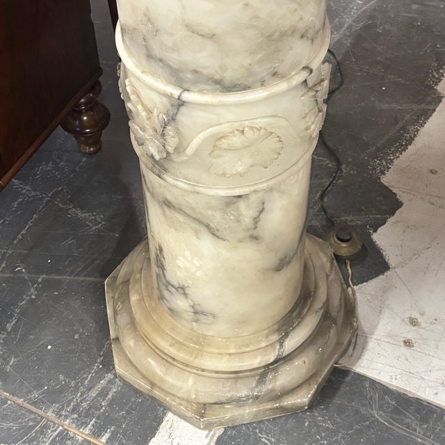 Antique Liberty Illuminated Alabaster Column, 1920s For Sale - Image 14 of 15
