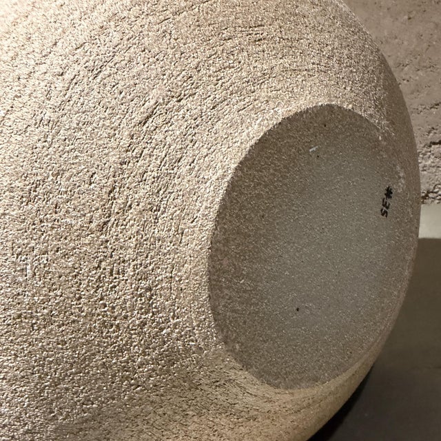 Handcrafted Ceramic Vase Vessel Textured Crawl or "Crackle" Glaze For Sale - Image 9 of 10