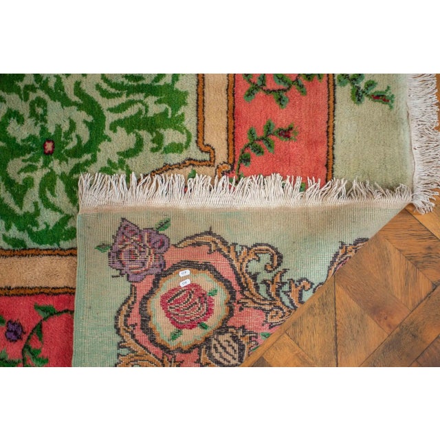 Large Aubusson Rug in Cotton and Wool For Sale - Image 3 of 14