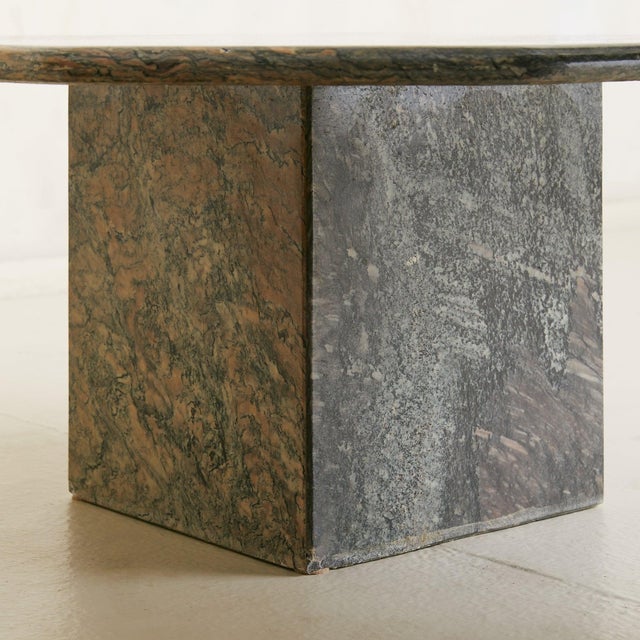 Trio of Italian Gray + Mauve Marble Nesting Tables, 1970s For Sale - Image 16 of 18