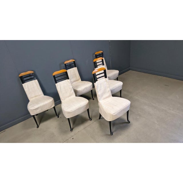 Vintage Dining Chairs attributed to Giorgetti, 1970s, Set of 6 For Sale - Image 12 of 17