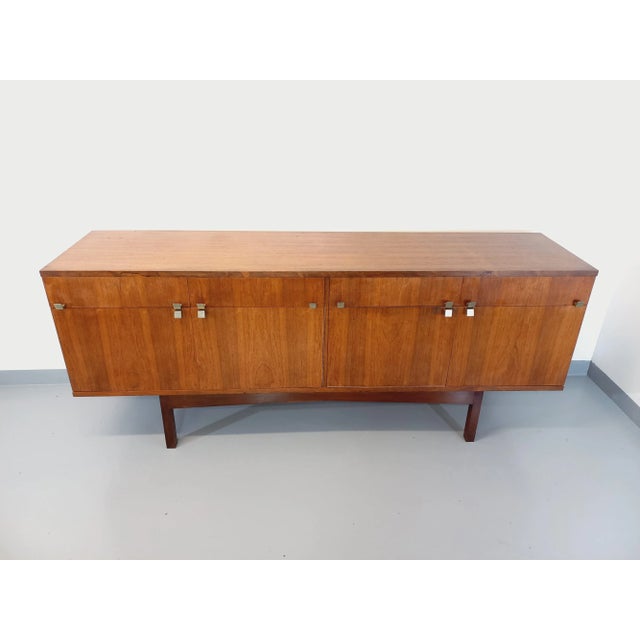 1960s Vintage Scandinavian Sideboard in Rosewood & Brass from String 1960s For Sale - Image 5 of 11