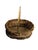 Art Deco Rustic Vintage Wood Shave Natural Fiber Gathering Basket For Sale - Image 3 of 15
