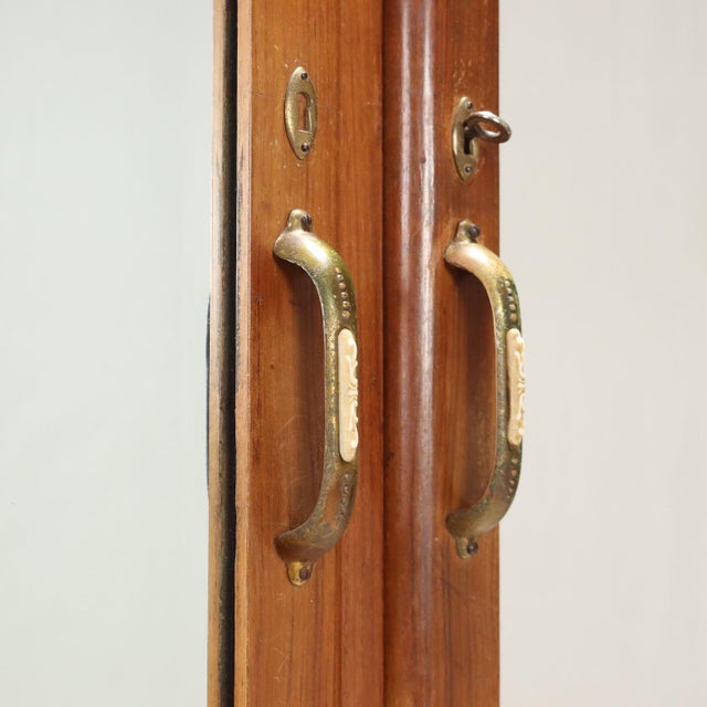 Brown Art Deco Wardrobe with Mirrors For Sale - Image 8 of 12