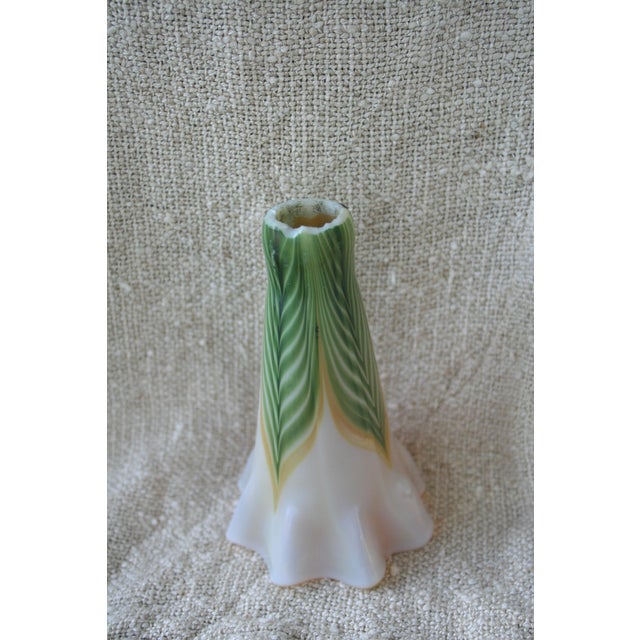 Glass 1980s Lundberg Studios Floral Glass Shade For Sale - Image 7 of 7