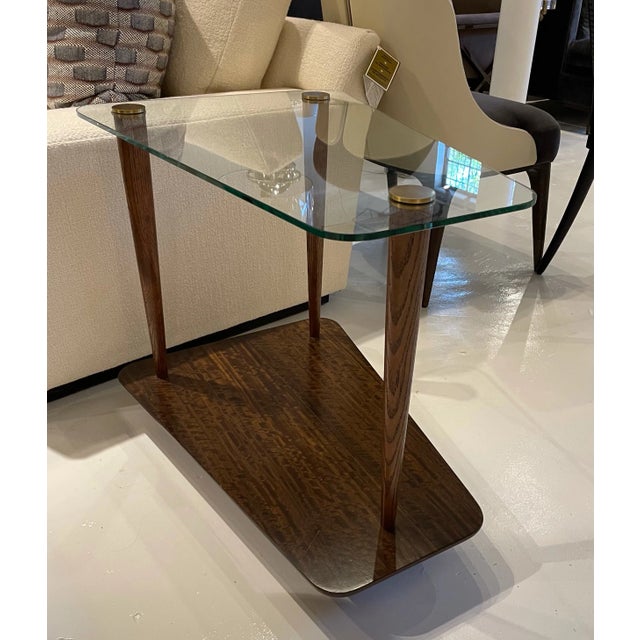 Mid-Century Modern Lillian August - Adrian Mid-Century Tapered Leg Form Table For Sale - Image 3 of 8