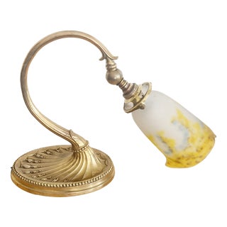 Art Nouveau Lamp in Gilt Bronze and Pâte De Verre by Muller Frères for Muller Frères, 1900 For Sale