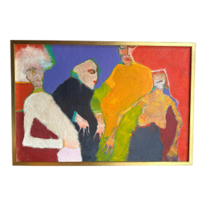 Martin Sumers Modernist Figurative Painting on Canvas (2001)