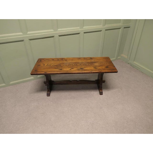 Vintage Farmhouse Oak Coffee Table, 1960 For Sale - Image 4 of 8