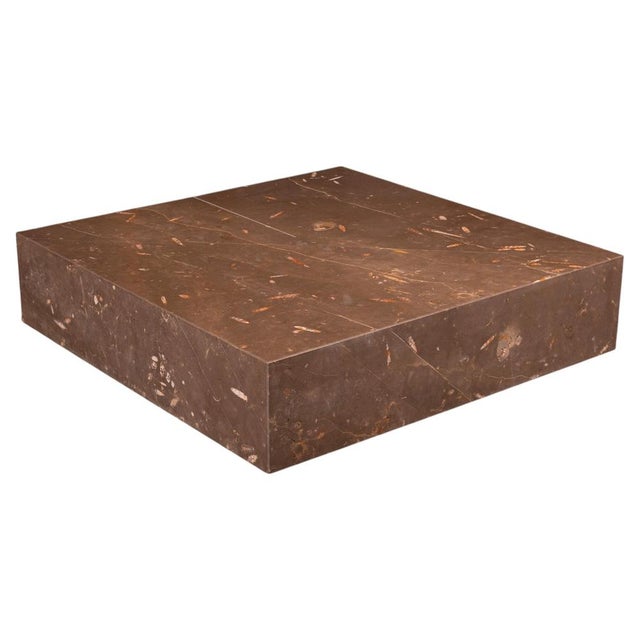 Stone Silvestrin Coffee Table in Jurassic Fossil Stone by Nerinea For Sale - Image 7 of 7