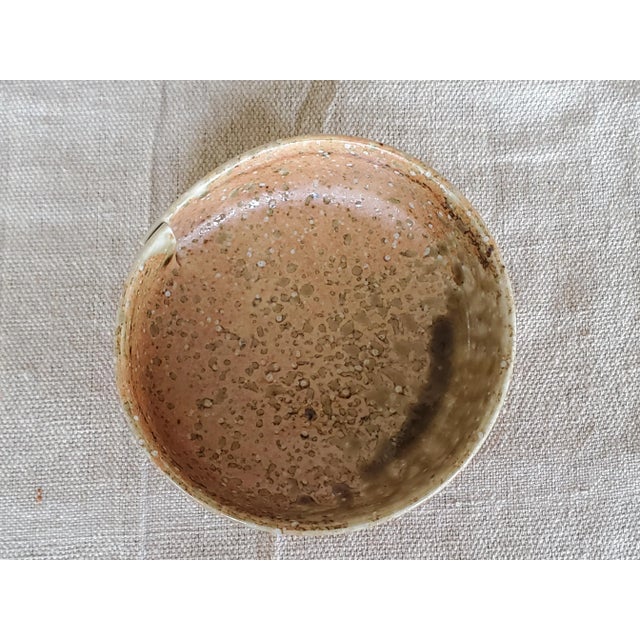 Mid 20th Century Mid 20th Century Studio Pottery Modern Brown Ceramic Bowl For Sale - Image 5 of 7