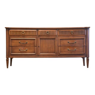 Walnut & Tile Mid Century Dresser For Sale